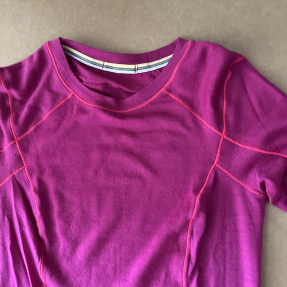 Smartwool Merino Base Layer Top Womens XS Pink Long Sleeve Crewneck - Picture 7 of 12